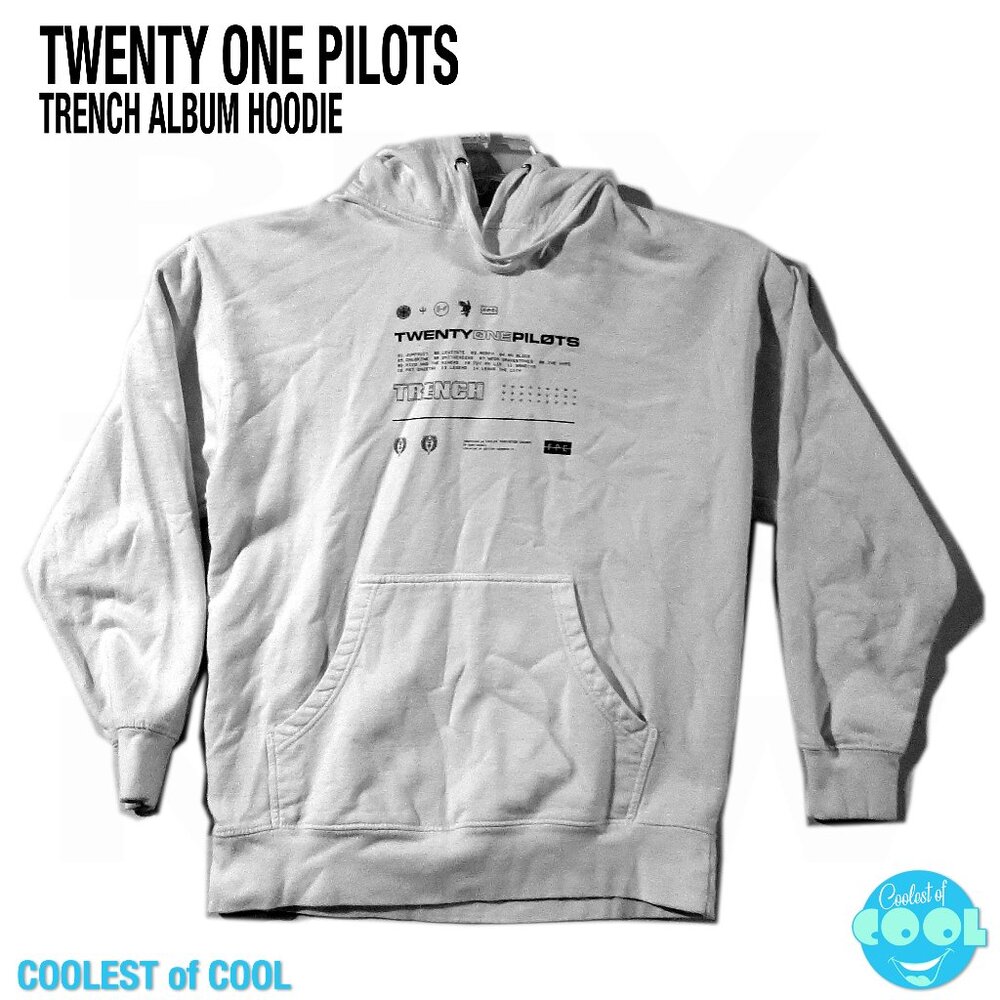 Twenty One Pilots band Trench album Hoodie white hooded pullover music fan gift